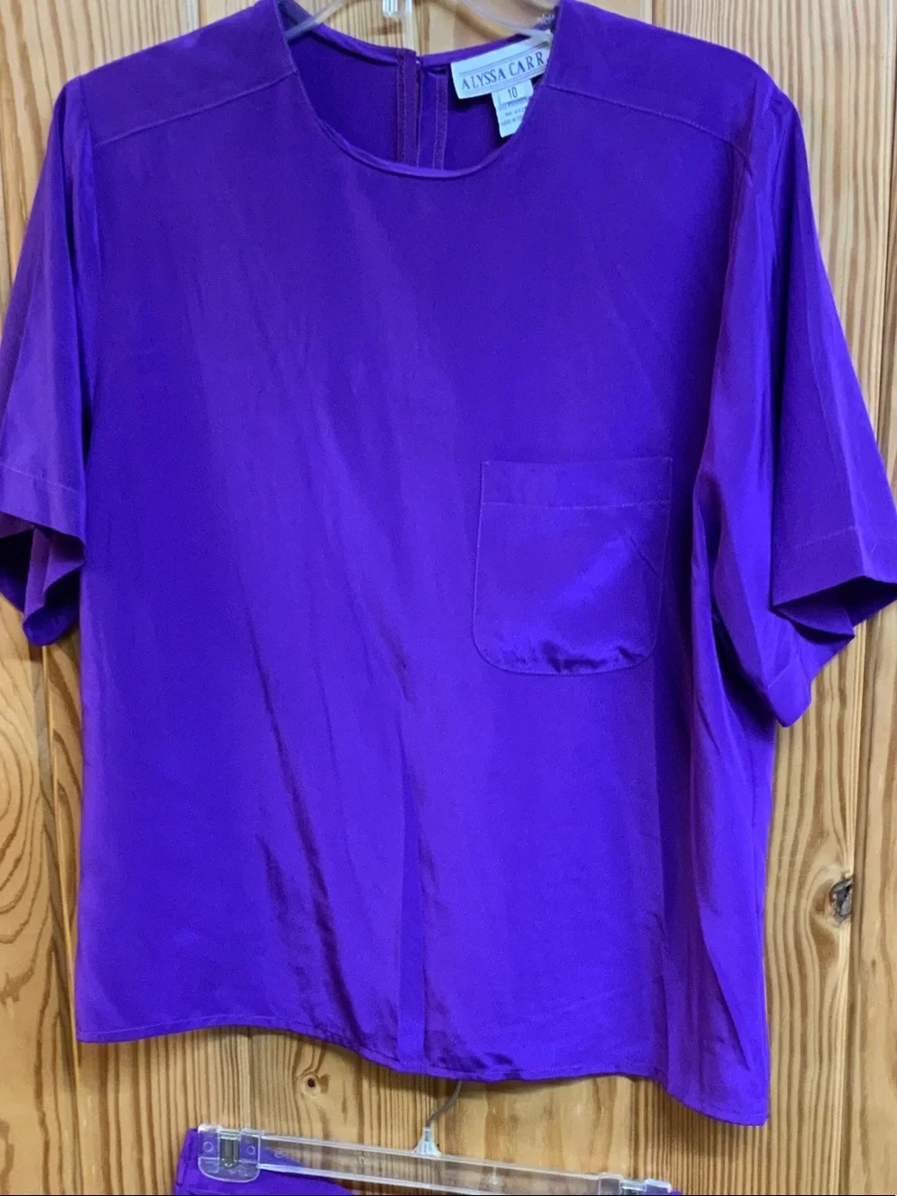 Alyssa Carr Purple Short-Sleeve Top and Short Set